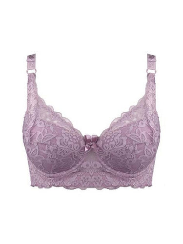 Bean Sand Full Coverage Underwire Push Up Lace & Mesh Wide Band Bra