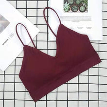 Load image into Gallery viewer, Burgundy Red Lounge Sports Bra
